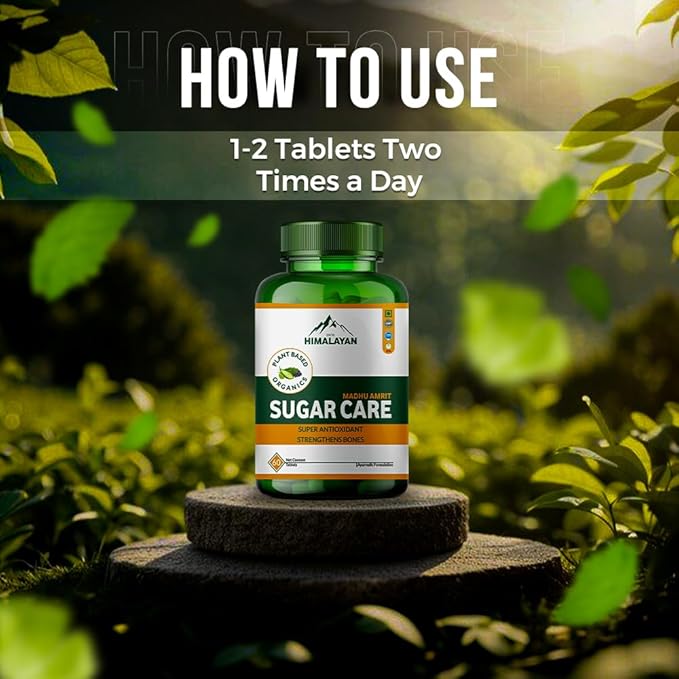 Sugar Care Supplement - Advanced Herbs Mix Blood Glucose Support with Karela, Gudmar, Shilajit & Triphala - Natural Herbal Formula for Healthy Blood Sugar Levels - 60 Tablets