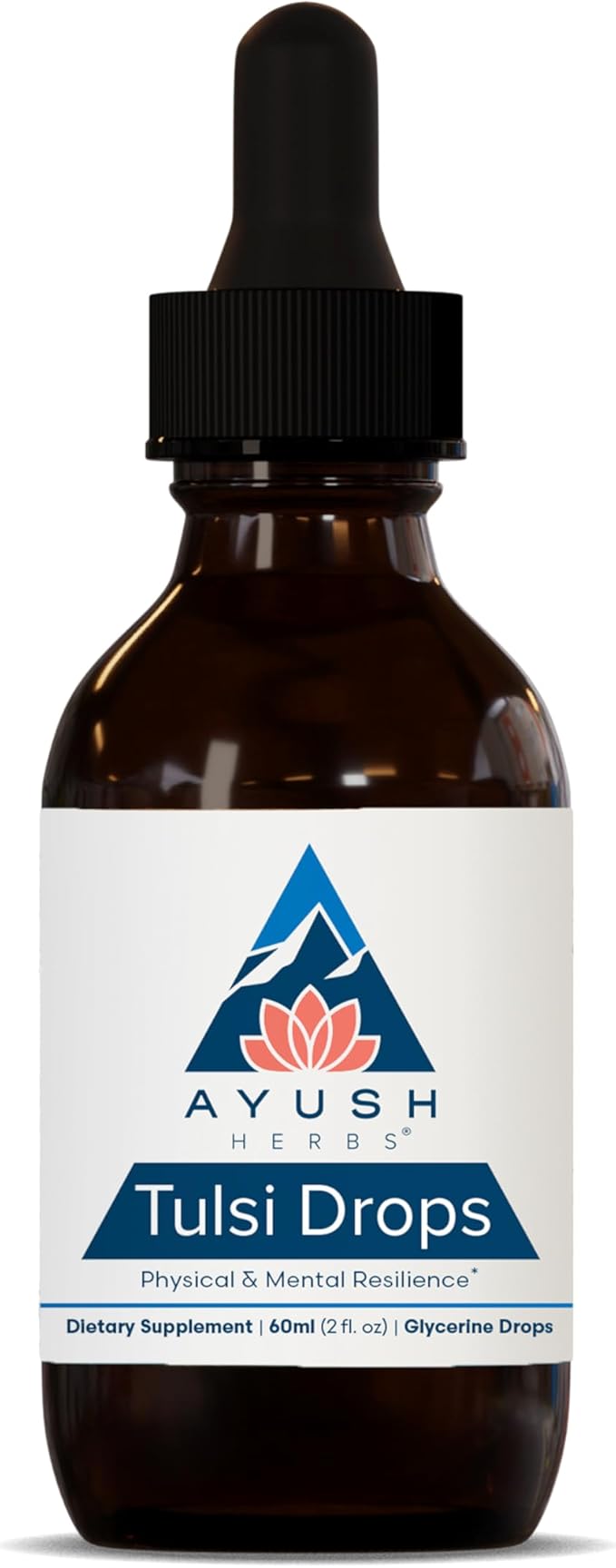 Ayush Herbs Tulsi Drops - Alcohol-Free Tulsi Drops, Holy Basil Gylcerite, Natural Immune-Support Drops for Kids & Adults, Calm & Focus Booster - 2 Fl Oz (80 Servings)