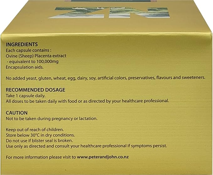 Peter and John 100 Percent Ovine Placenta 100000 100 Capsules (3)