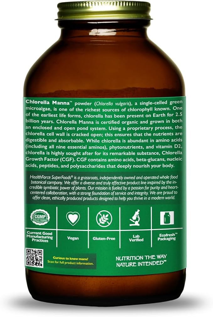 HealthForce SuperFoods Chlorella Manna - Powder - 350 Grams
