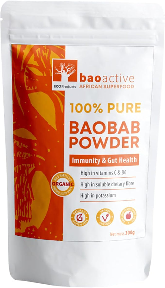 JDBotanics 100% Baobab Powder 300g (10.5 oz) | Direct from South Africa | USDA Organic Certified