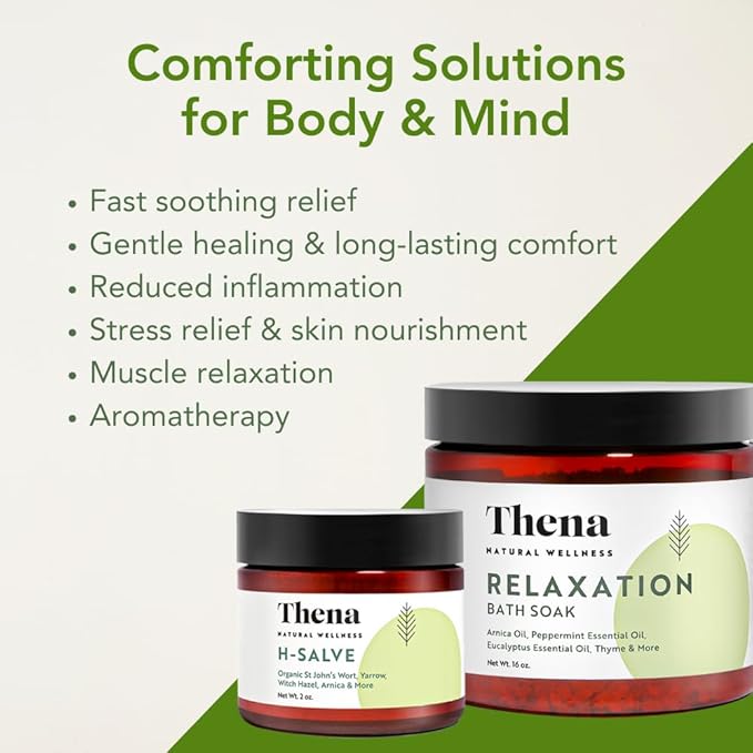 Organic Hemorrhoid Cream & Relaxation Soak Bundle, Comprehensive Relief for Hemorrhoids Plus Full-Body Detox & Muscle Relaxation, Natural Comfort & Stress Relief, Relaxing Selfcare Gifts for Women Men
