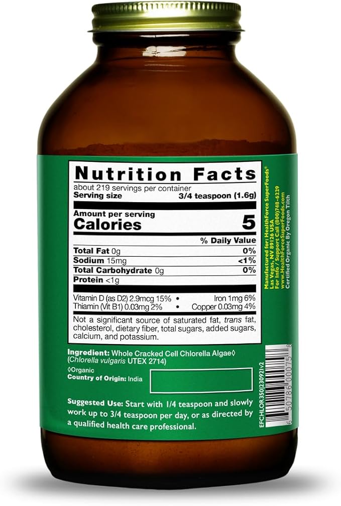HealthForce SuperFoods Chlorella Manna - Powder - 350 Grams