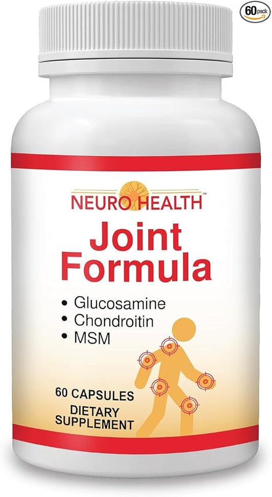 Joint Formula with Glucosamine, Chondroitin and MSM, 60 Capsules (1 Bottle) Turmeric/Joint Support Supplement for Bones, Back, Knees, Hands/Used for Cartilage & Joint Support