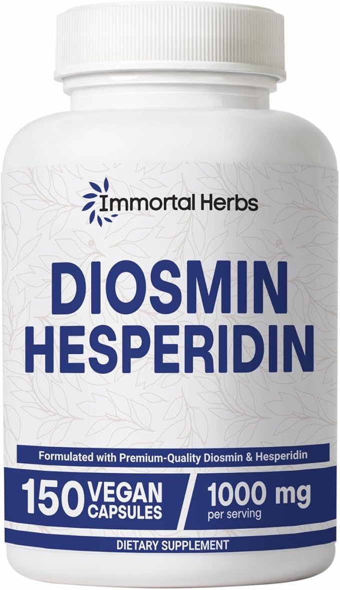 Diosmin Hesperidin 1000mg Complex, 150 Capsules, Citrus Bioflavonoids Rich Fruit Extract, 100% Vegetarian, Non-GMO & Gluten Free Diosmin Supplement with Max Strength