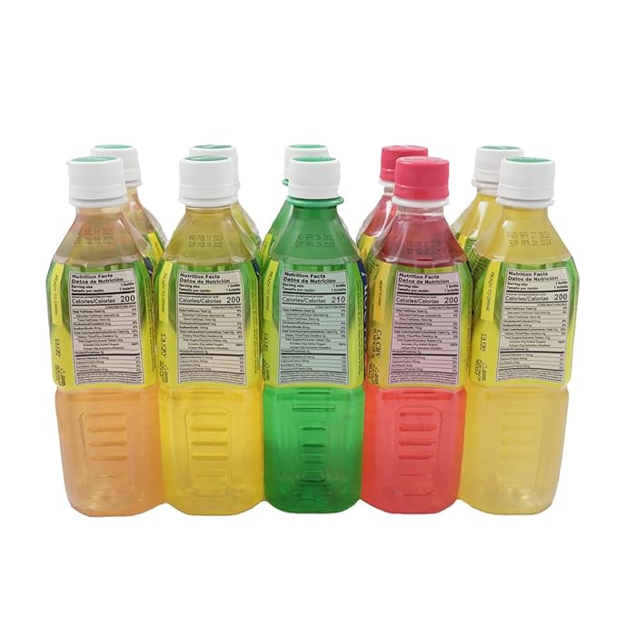 Aloevine Aloe Vera Drink juice l variety |16.9 oz. pack of 10 l 2 original, 2 watermelon, 2 mango, 2 pomegranate, 2 pineapple | plant based Vegetable Korean drinks