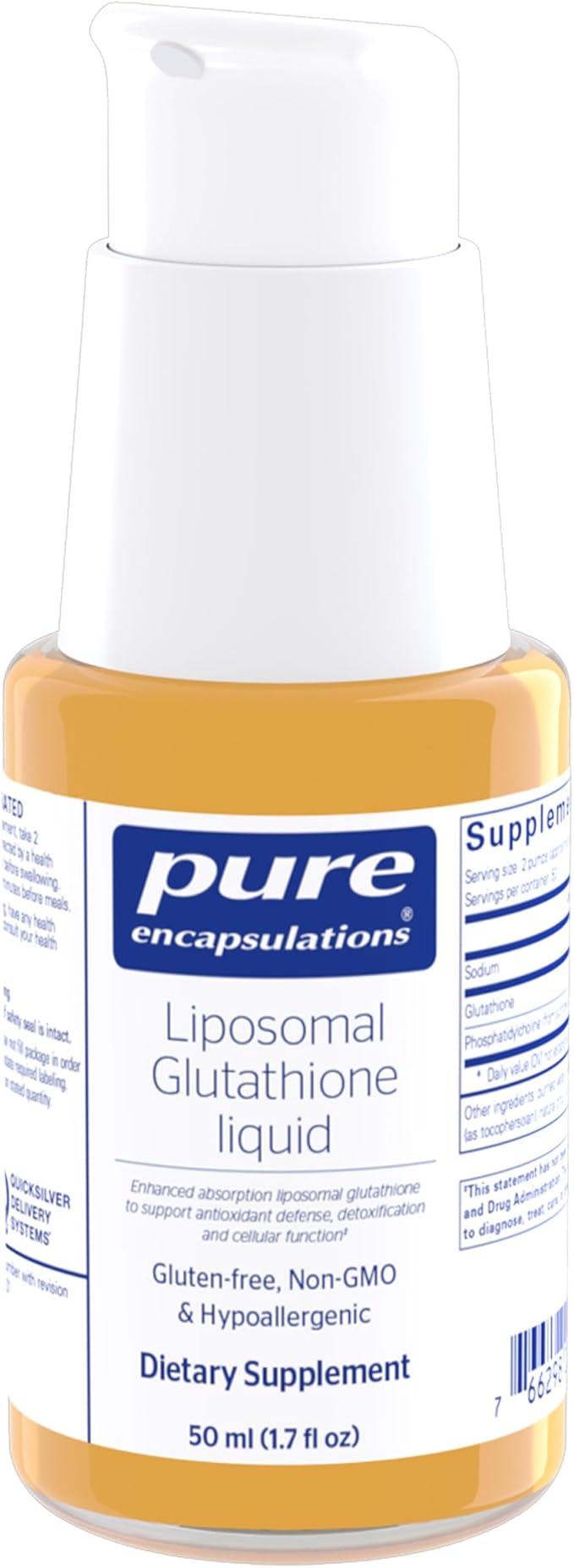 Pure Encapsulations Liposomal Glutathione Liquid | Enhanced Absorption Liposomal Glutathione to Support Antioxidant Defense, Detoxification and Cellular Function | 1.7 fl. oz.