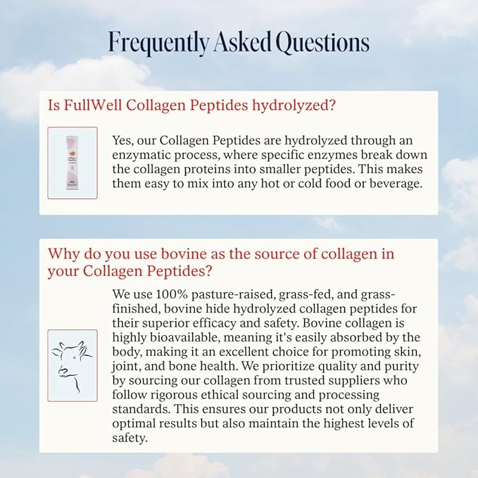 Hydrolyzed Collagen Peptide Stick Packs, Breastfeeding & Pregnancy Safe Grass-Fed Collagen Travel Packs, 15g Unflavored Collagen, 30 Servings
