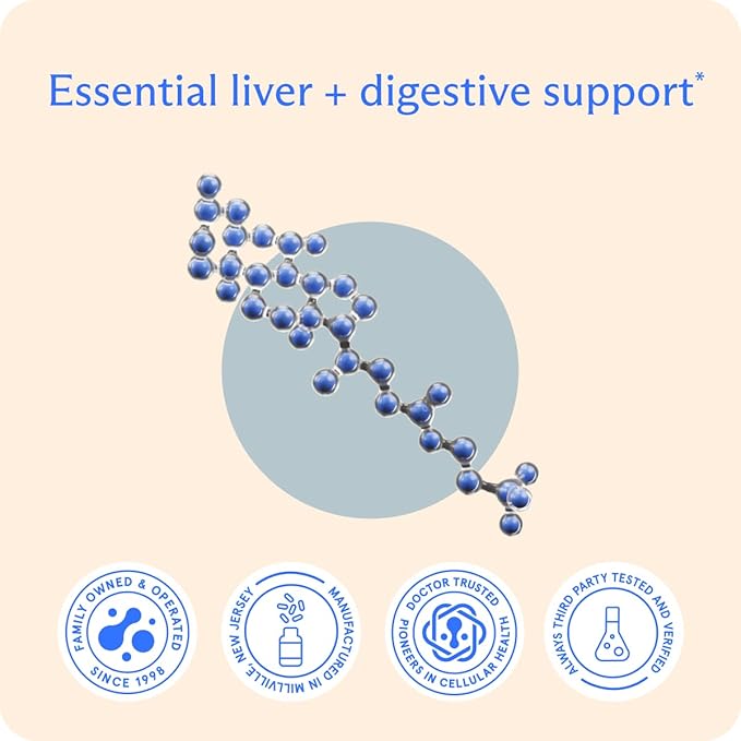 BodyBio TUDCA - Pure Tauroursodeoxycholic Acid Supplement - Support Bile Flow, Fat Metabolism & Liver Detox
