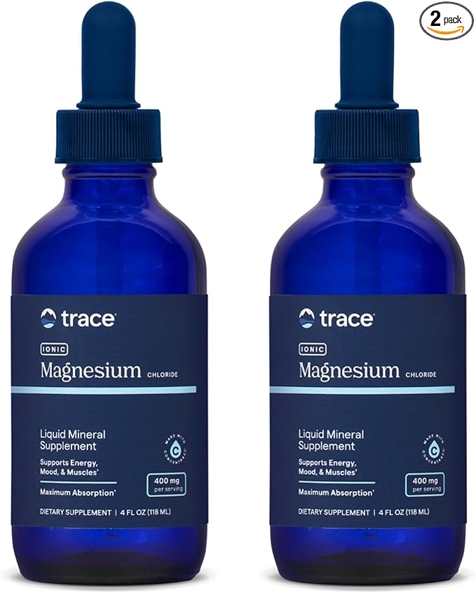 Trace Minerals Ionic Magnesium 400mg - Brain Health & Energy Support Supplement - Liquid Supplement to Aid Immune Health - Daily Supplement with Essential Minerals - 4 fl oz (64 Servings)