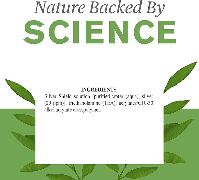 Nature's Sunshine Silver Shield Gel, 3oz. Tube | Colloidal Silver Gel With Aqua Sol Technology Promotes Natural Skin Hydration with a Moisturizing Effect