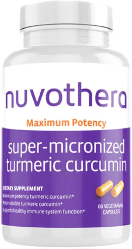 Super-Micronized Turmeric Curcumin Capsules 1-Month Supply Rapid Absorption, Whole Root, Non-GMO, Supports Joint, Skin, Gut Health & Antioxidants (60 Capsules)