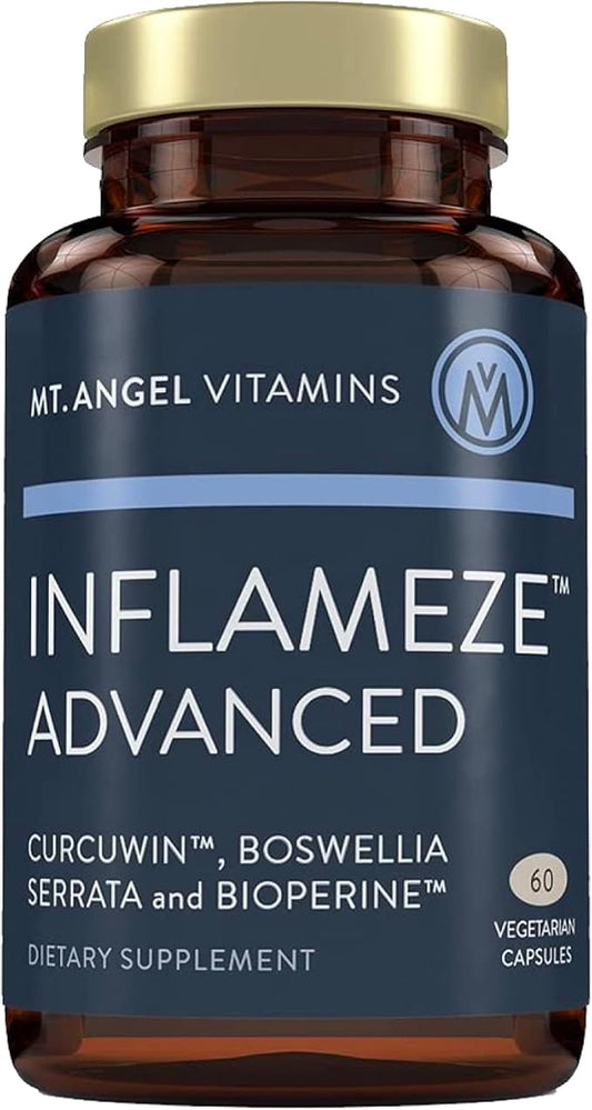 Mt. Angel Vitamins: Inflameze Advanced. Joint Health, Collagen Protection, Turmeric Supplement, 60 Capsules
