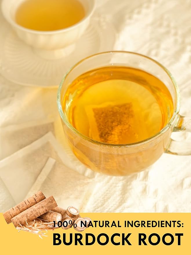 TeeLux Burdock Root Tea Bags, Pure Natural Burdock Root, Caffeine Free, Premium Herbal Tea, 100 Tea Bags
