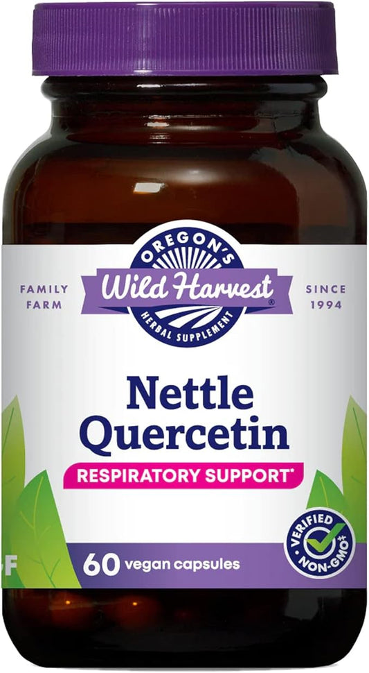 Oregon's Wild Harvest Nettle Quercetin Capsules, Non-GMO Organic Herbal Supplements, 60 Count