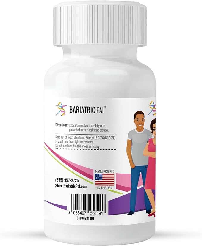 BariatricPal Easy Swallow Calcium Citrate (600mg) and D3 Coated Tablets (180-Day Supply)