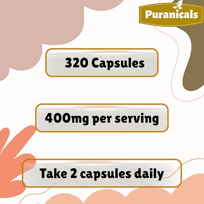 Arjuna Premium 320 Capsules Non GMO and Gluten Free | Herbal Supplement | 400 mg Per Serving | Made with 100% Pure Herb Arjuna Powder