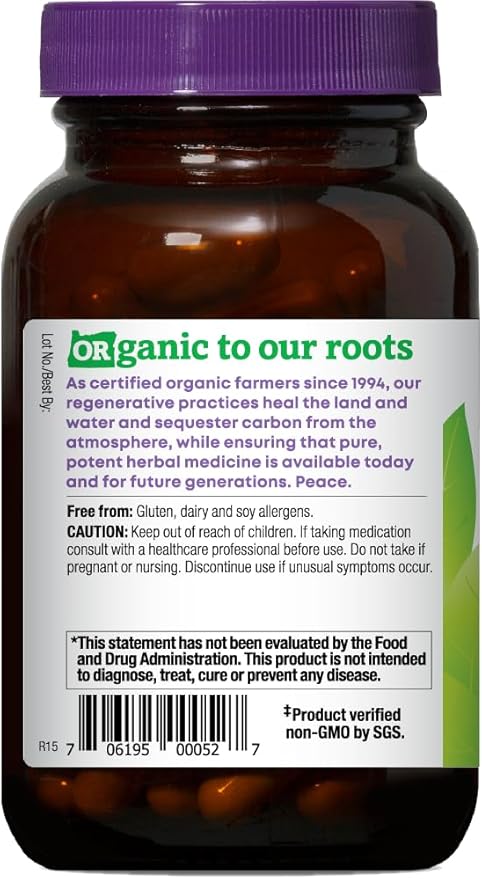 Oregon's Wild Harvest, Certified Organic Ginger Capsules for Stomach Support, Non-GMO, 1000 MGS, 90 Count
