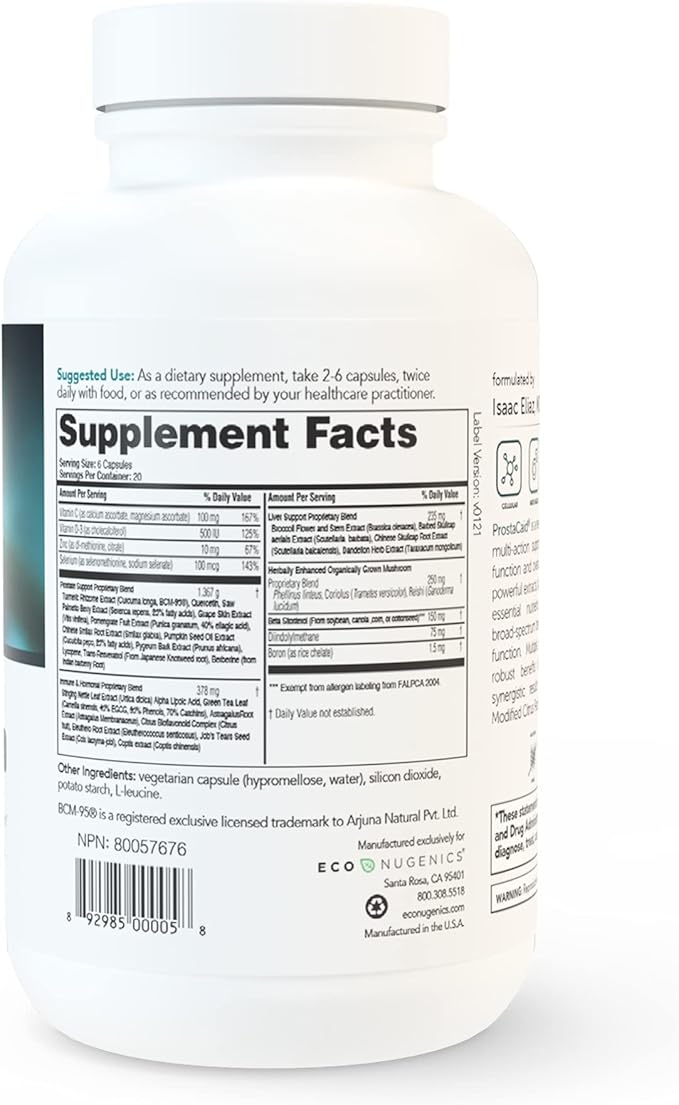 Ultimate Prostate Health Supplement Bundle Including ecoNugenics ProstaCaid and Pectasol-C Modified Citrus Pectin - Immune Function & Prostate Support for Men