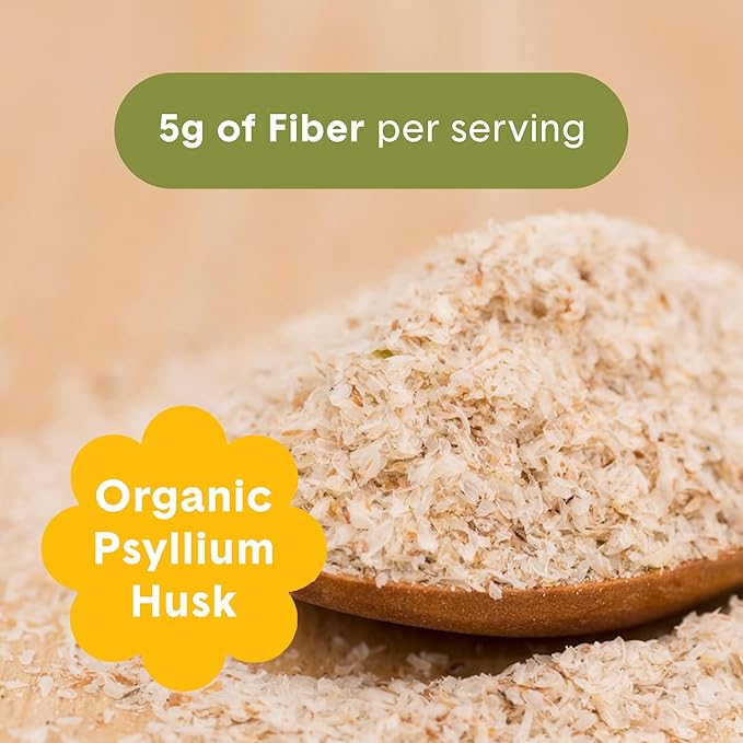 Bellway Super Fiber Powder + Fruit, Sugar Free Organic Psyllium Husk Powder Fiber Supplement for Regularity, Bloating Relief & Digestive Health, Plant-Based, Pineapple Passion Fruit (50 Servings)