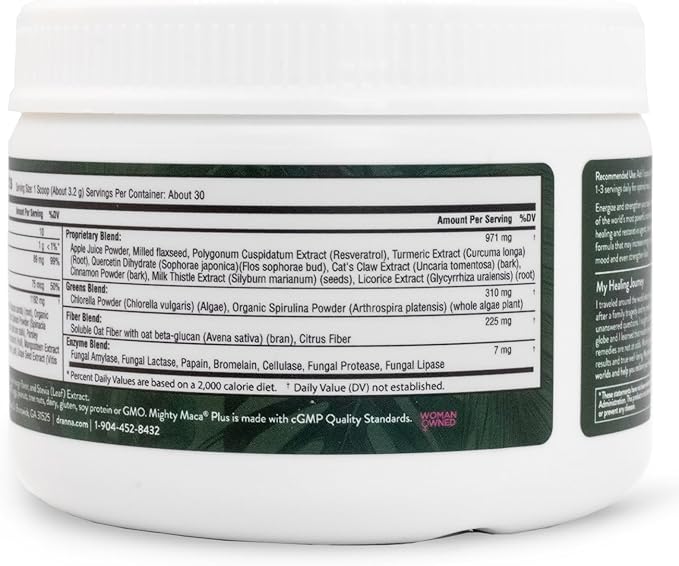 Mighty Maca Plus Mango by Dr. Anna Cabeca – Superfood Greens Powder for Daily Energy & Vitality – Sugar-Free, Vegan, Alkaline, 30-Day Supply