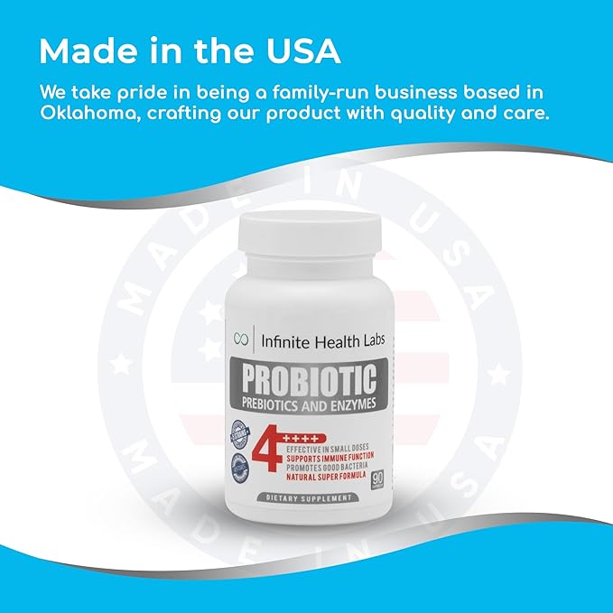 Probiotic Supplement/Infinite Health - 90 Small Easy to Swallow Capsules - All Natural, Helps Relieve Digestive Problems & Gas - Improves Immune System 2.1 Billion CFUs per Capsule