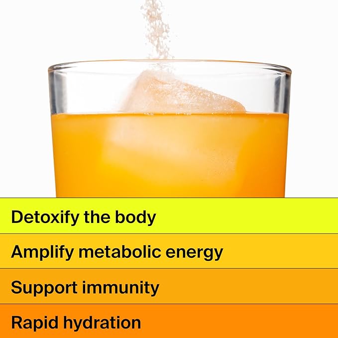 Electrolyte Powder Packets - Workout Recovery & Hydration Drink Mix with Liposomal Glutathione, Vitamin C & Methylated B Vitamins - Mango Lemonade (28 Sticks)