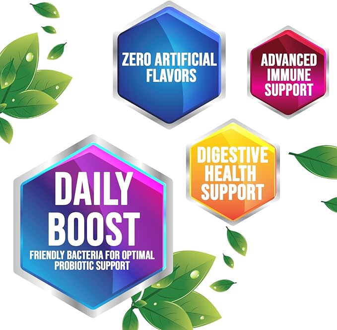 Probiotics for Women & Men 60 Billion CFU - 10 Strains with Lactobacillus, Digestive Gut Health Probiotics & Immune Support Supplement, Supports Occasional Constipation, Gas & Bloating - 120 Capsules
