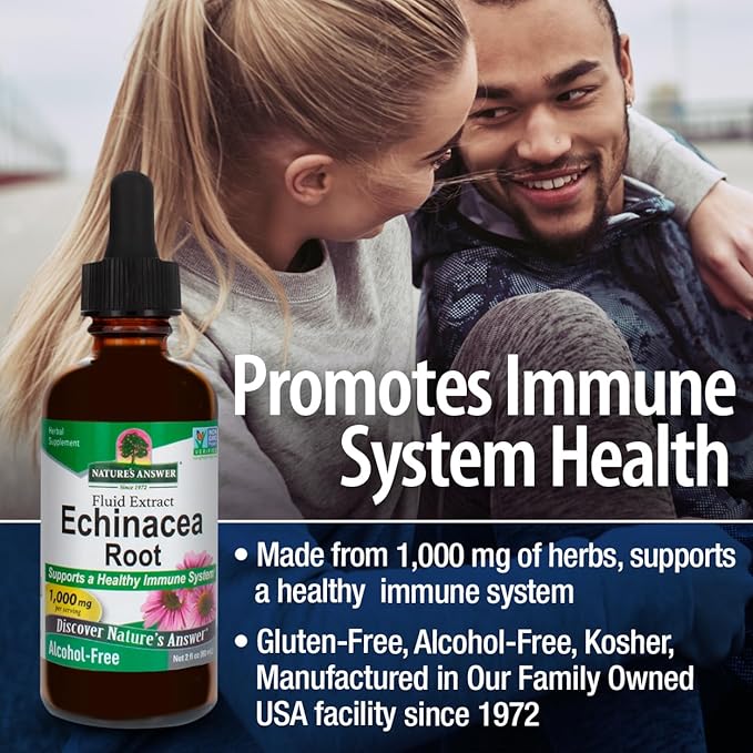Nature's Answer Echinacea Extract | Supports a Healthy Immune System | Vegan, Gluten-Free, Alcohol-Free, Non-GMO & Kosher Certified | 2oz
