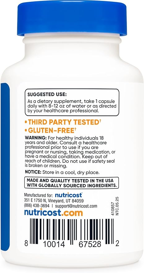 Nutricost Tudca 250mg, 30 Capsules (Tauroursodeoxycholic Acid) - Gluten Free, Non-GMO