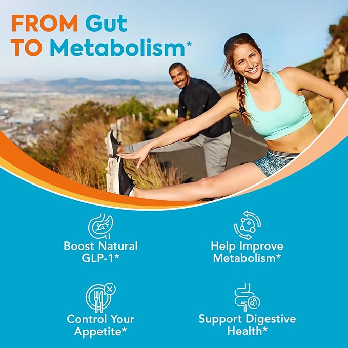 Akkermansia Probiotic GLP-1, 1 Billion TFU, Akkermansia Muciniphila with Prebiotic Inulin Fiber, Gut Health for Men & Women, Vegan, Non-GMO, 30 Caps