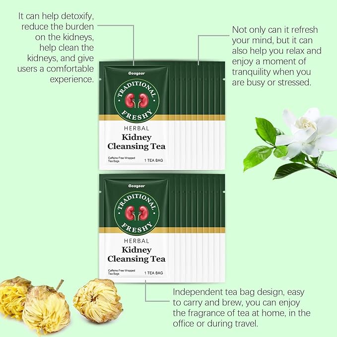 Healthy Organic Kidney Cleansing Tea，Herbal Kidney Cleansing Tea，20 Bags/Box (2BOX)