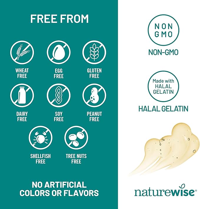 NatureWise Omega 3 Fish Oil - 500 mg per Pill - EPA & DHA - Immune Support, Brain Health & Optimal Wellness - Gluten and Soy Free, Non-GMO - 90 Softgels[3-Month Supply]
