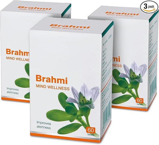 Brahmi – 3x60 Tablets Natural Herbal Supplement Cognitive Support