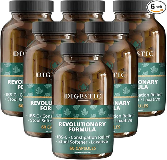 Digestic - Laxative for Constipation Relief, Stool Softener for IBS Severe and Strong Constipation 100% Natural - 360 Capsules - Colon Detox Cleanse, Gas and Bloating Stomach Relief for Adults