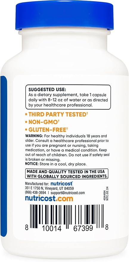 Nutricost Serrapeptase 120,000 SPU, 120 Capsules - Gluten Free, Non-GMO, and Vegetarian Friendly