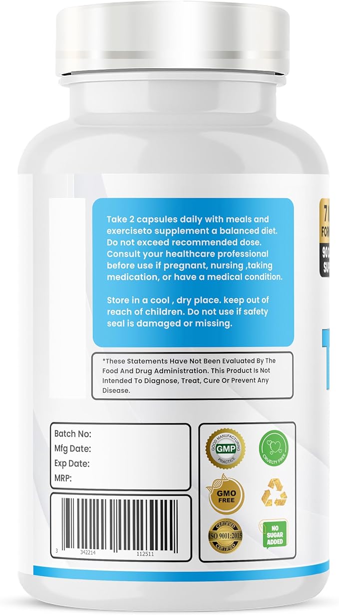 TUDCA Supplement 7in1 Complex with Milk Thistle, L-Arginine, Ashwagandha, Dandelion, Astragalus Root – 180 Capsules