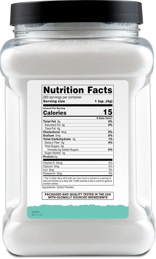 Nutricost Pure Xylitol Granulated Powder 2.5 Pounds - Granulated Crystals