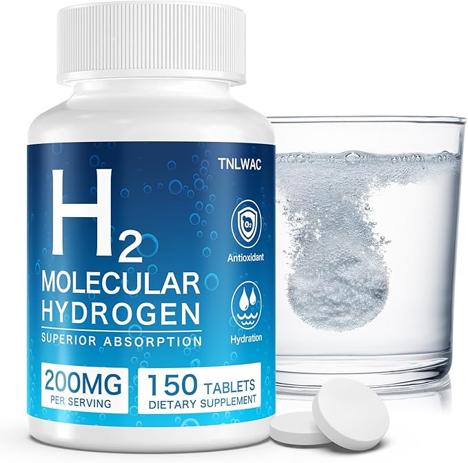 Hydrogen Water Tablets, Hydrogen Tablets for Drinking Water 150 Count-H2 Molecular Hydrogen with Magnesium, Dietary Supplement for Brain Health & Cognitive Function, Non-GMO