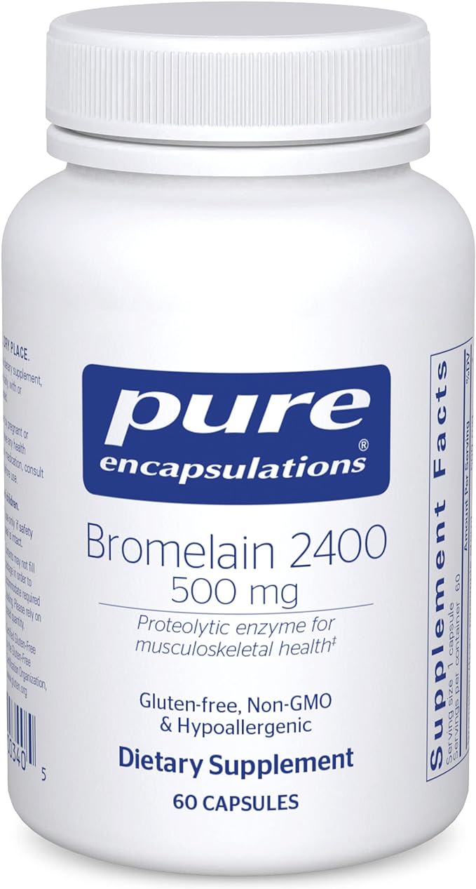 Pure Encapsulations Bromelain 2400 500 mg - for Digestive Support & Musculoskeletal Health - Supports Joints & Muscle Recovery* - Proteolytic Enzymes - Vegan - 60 Capsules