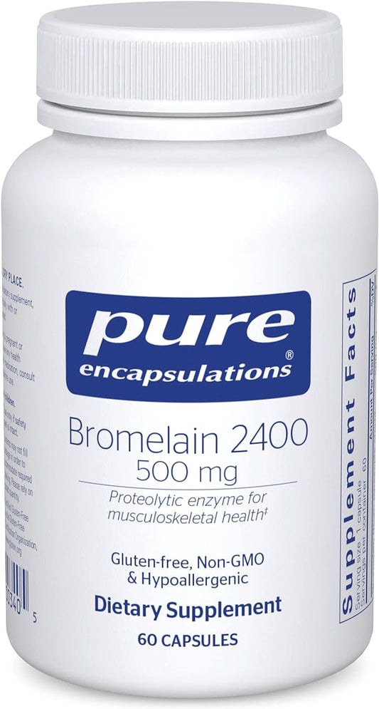 Pure Encapsulations Bromelain 2400 500 mg - for Digestive Support & Musculoskeletal Health - Supports Joints & Muscle Recovery* - Proteolytic Enzymes - Vegan - 60 Capsules