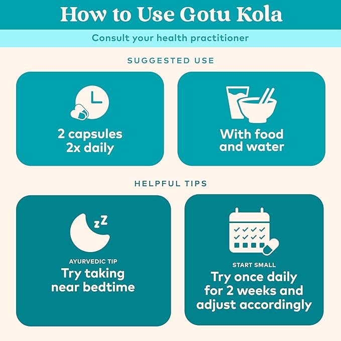 Organic India Gotu Kola - Centella Asiatica Herbal Supplement - Adaptogen for Brain & Nervous System Support, Vegan, Gluten-Free, USDA Certified Organic, Non-GMO, Calming, Mental Clarity - 90 Capsules