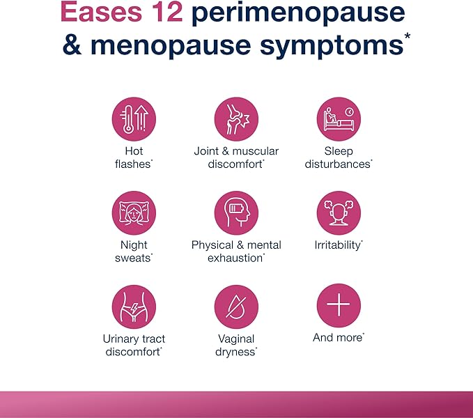 Metagenics HerWellness Estrovera - All-Natural, Hormone-Free Perimenopause & Menopause Support - for Hot Flashes, Menopause Relief, Night Sweats - Gluten-Free - Vegetarian - Non-GMO - 90 Tablets