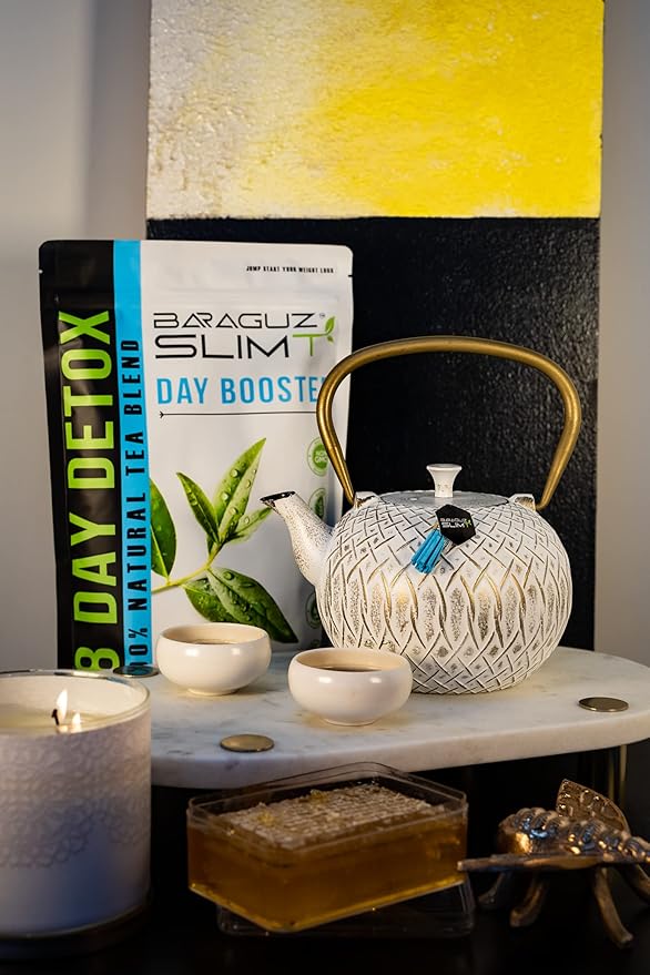 BARAGUZ SLIMT Day Booster: All-Natural SlimmingTea, No Laxative Added, Helps in Bloating & amp; Natural Weight Balance, Supports Immune System, Vegan, 28 Serving