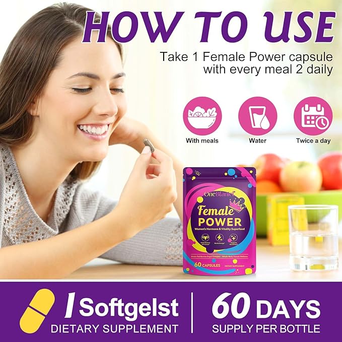 Beef Organ Supplement for Women, Natural Grass Fed Beef Liver Capsules,Supports Feminine Hormone Balance, Menstruation, Immunity, Skin, B12, Energy & Wellness