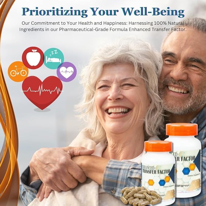 Transfer Factor Enhanced, 60 Natural Capsules, Immune Support - Transfer Factor Multi Immune from Cow Colostrum, Egg Yolk & Special Blend of Mushrooms (60 Capsules)