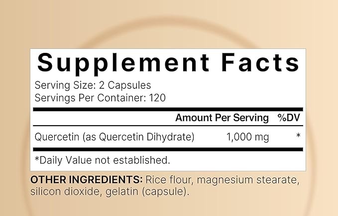NatureBell Quercetin 1,000mg Per Serving, 240 Capsules | Ultra Strength Bioflavonoid Supplement for Immune Support | Third-Party Tested, Non-GMO, Gluten-Free