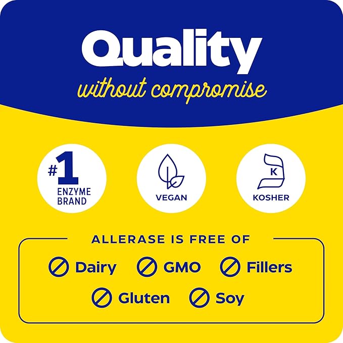 Enzymedica, Allerase, Non-Drowsy Enzyme Supplement to Help Relieve Seasonal Mucus Buildup, 60 Count