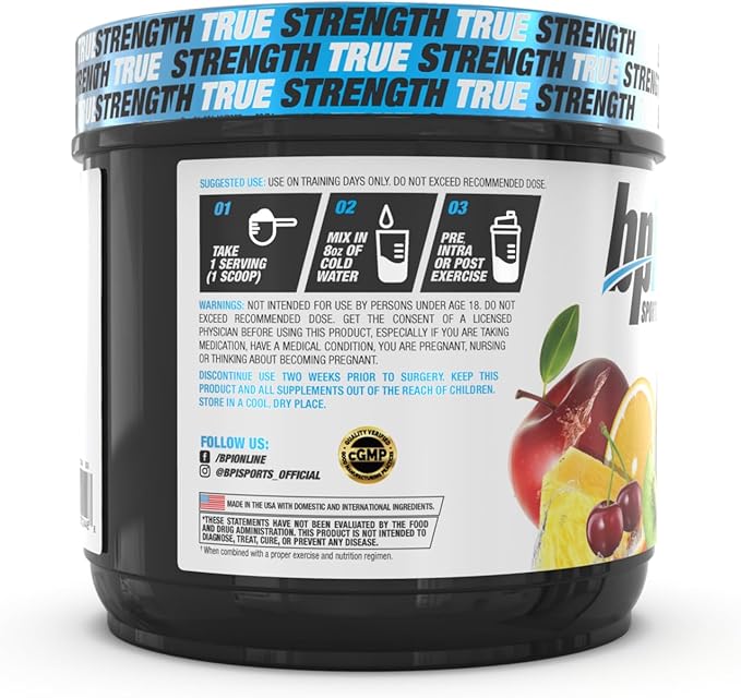 BPI Sports Best BCAA - BCAA Powder - Branched Chain Amino Acids - Muscle Recovery - Muscle Protein Synthesis - Lean Muscle - Improved Performance – Hydration – Fruit Punch - 60 Servings - 1.32 Pound