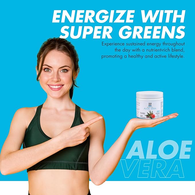 Yes You Can! Organic Aloe Vera Powder Drink Mix - Hydration Booster Infused with Pure Aloe Juice - Delicious Flavors - Made in USA - Antioxidant Rich - Vatiety Flavor - 40 Servings Per Canister (4 Pack)
